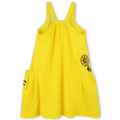 Outlet KENZO KIDS Robe en éponge avec broderies JAUNE TAXI