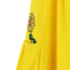 Outlet KENZO KIDS Robe en éponge avec broderies JAUNE TAXI