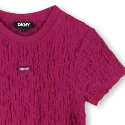 Outlet DKNY Robe gaufrée à manches courtes AZALEE