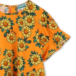 Outlet KENZO KIDS Robe imprimé tournesol ORANGE