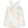 New CHLOE Robe imprimée à bretelles MULTICO