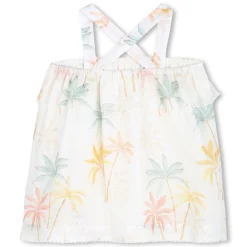 New CHLOE Robe imprimée à bretelles MULTICO