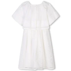 Hot CHLOE Robe longue brodée OFFWHITE