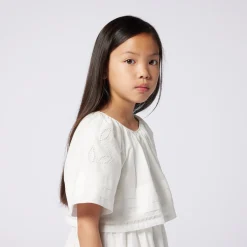 Hot CHLOE Robe longue brodée OFFWHITE