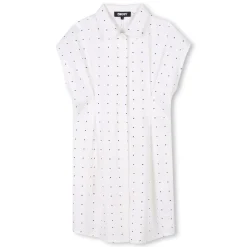 Outlet DKNY Robe manches courtes BLANC NOIR