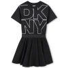 Outlet DKNY ROBE MANCHES COURTES BLACK