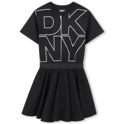 Outlet DKNY ROBE MANCHES COURTES BLACK