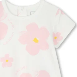 Outlet MARC JACOBS Robe manches courtes en coton IVOIRE PASTEL