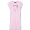 Outlet KARL LAGERFELD KIDS Robe manches courtes fantaisie POMEGRANATE