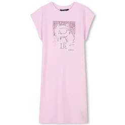Outlet KARL LAGERFELD KIDS Robe manches courtes fantaisie POMEGRANATE