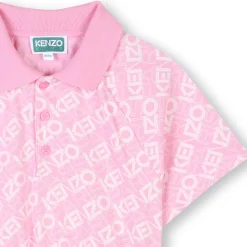 Sale KENZO KIDS Robe polo manches raglan ROSE FRIANDISE
