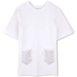 Online LANVIN Robe T-shirt à manches courtes BLANC