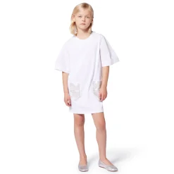 Online LANVIN Robe T-shirt à manches courtes BLANC
