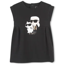 Best KARL LAGERFELD KIDS Robe évasée avec illustration BLACK