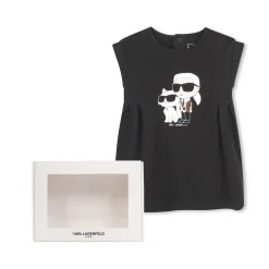 Best KARL LAGERFELD KIDS Robe évasée avec illustration BLACK