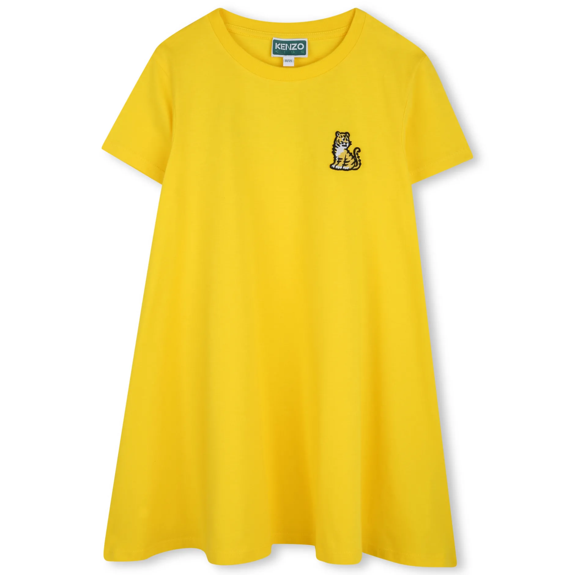 Clearance KENZO KIDS Robe évasée badge brodé JAUNE TAXI