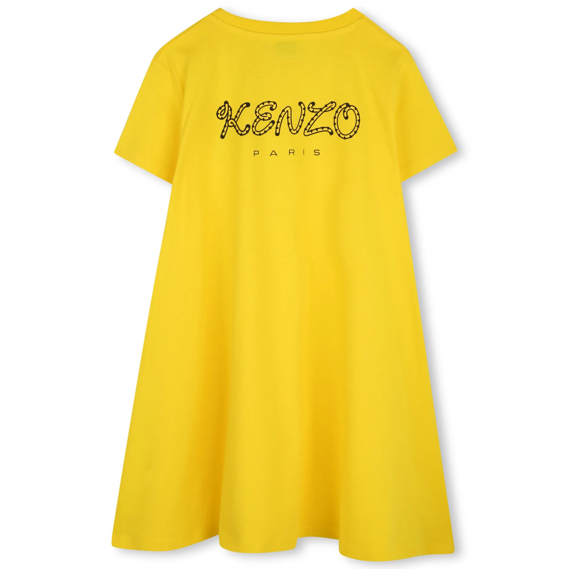Clearance KENZO KIDS Robe évasée badge brodé JAUNE TAXI