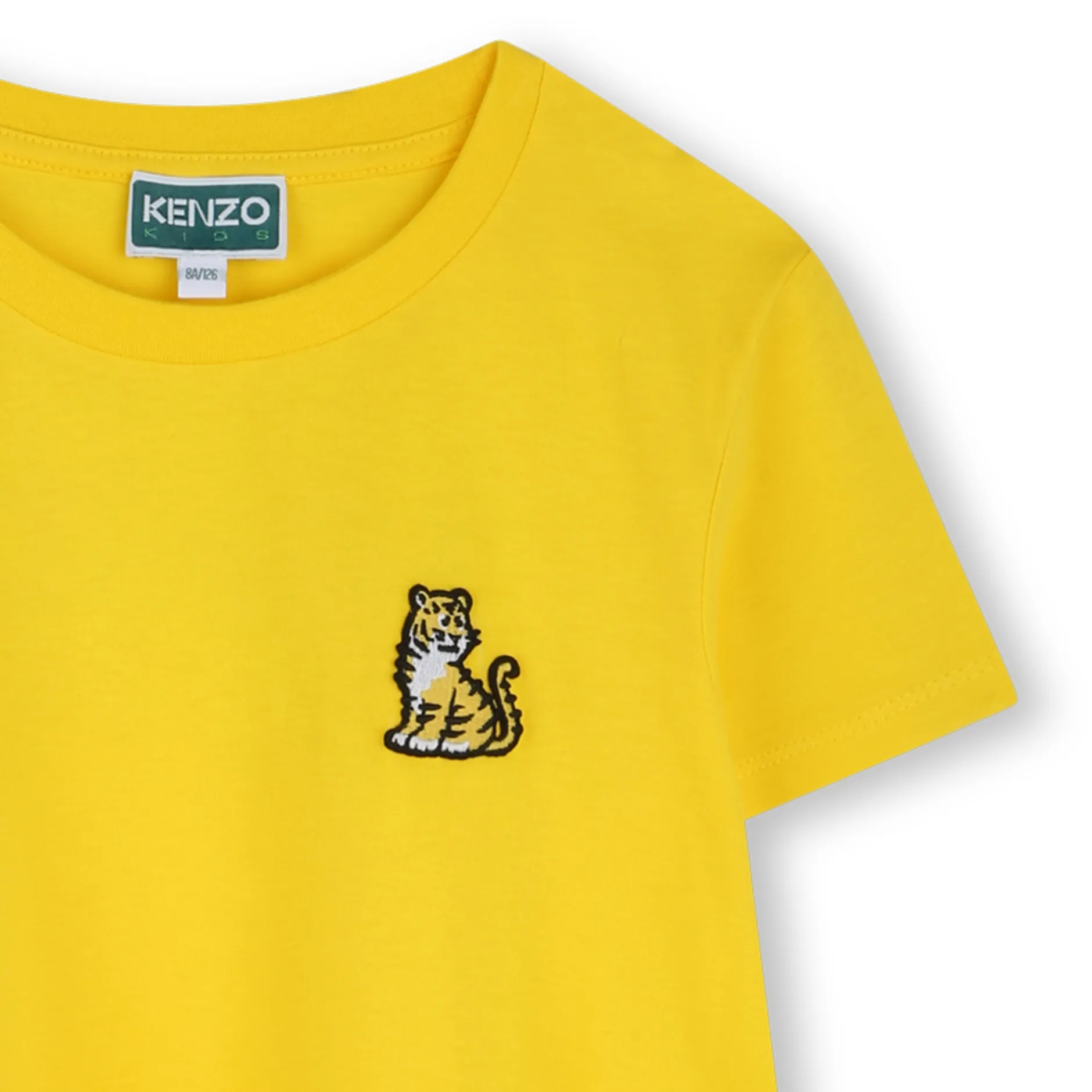 Clearance KENZO KIDS Robe évasée badge brodé JAUNE TAXI