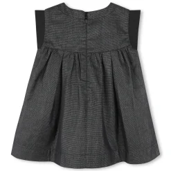 Sale KARL LAGERFELD KIDS Robe évasée badge poitrine DENIM BLUE BLACK