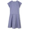 Fashion BOSS Robe zippée à manches courtes OCEAN BLUE