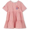 Outlet KENZO KIDS Robe zippée en coton ROUGE VIF