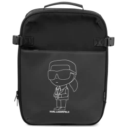 Hot KARL LAGERFELD KIDS Sac à dos avec imprimé KARL BLACK