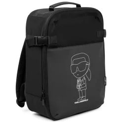 Hot KARL LAGERFELD KIDS Sac à dos avec imprimé KARL BLACK