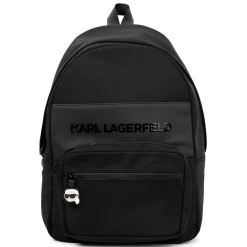 Outlet KARL LAGERFELD KIDS Sac à dos avec sigle en relief BLACK
