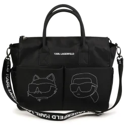 Sale KARL LAGERFELD KIDS Sac à langer avec imprimé BLACK