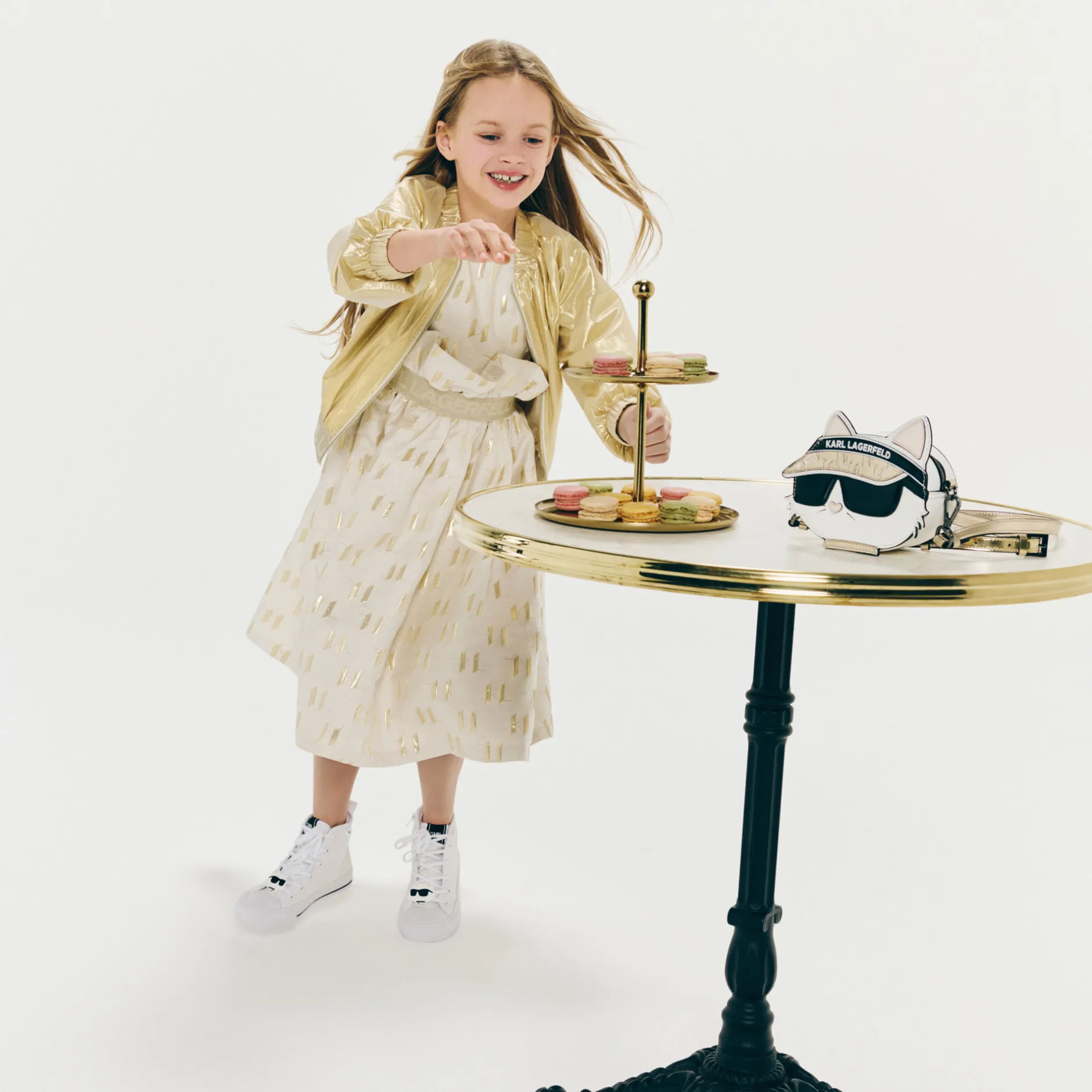 Clearance KARL LAGERFELD KIDS Sac à main en toile enduite GOLDEN