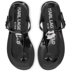 Sale KARL LAGERFELD KIDS Sandales à boucles avec badge BLACK