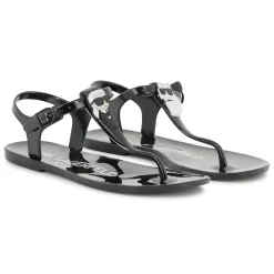 Sale KARL LAGERFELD KIDS Sandales à boucles avec badge BLACK