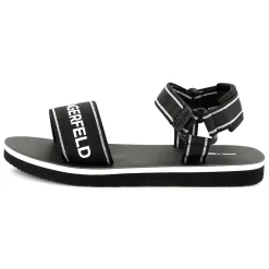 Outlet KARL LAGERFELD KIDS Sandales avec fermeture par bandes auto aggripante BLACK