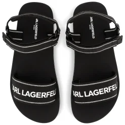 Outlet KARL LAGERFELD KIDS Sandales avec fermeture par bandes auto aggripante BLACK