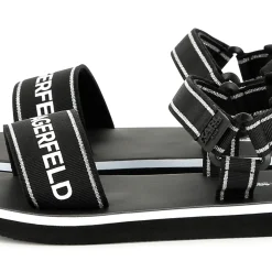 Outlet KARL LAGERFELD KIDS Sandales avec fermeture par bandes auto aggripante BLACK