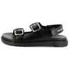 New MARC JACOBS Sandales en cuir à boucle BLACK