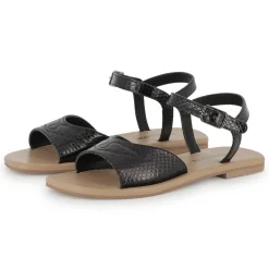 Fashion ZADIG & VOLTAIRE Sandales en cuir à boucle BLACK