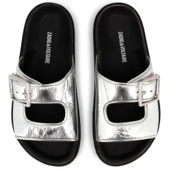 Discount ZADIG & VOLTAIRE Sandales en cuir à boucle SILVER