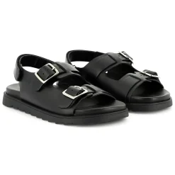 New MARC JACOBS Sandales en cuir à boucle BLACK
