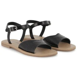 Fashion ZADIG & VOLTAIRE Sandales en cuir à boucle BLACK