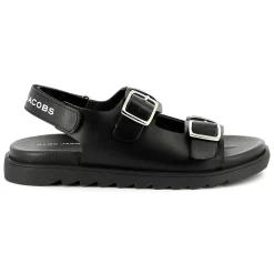 New MARC JACOBS Sandales en cuir à boucle BLACK