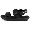 Clearance KARL LAGERFELD KIDS Sandales en cuir à fermeture par bandes auto aggri BLACK