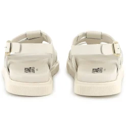 Clearance KARL LAGERFELD KIDS Sandales en cuir avec boucle CHALK