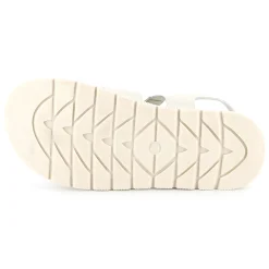 Clearance KARL LAGERFELD KIDS Sandales en cuir avec boucle CHALK