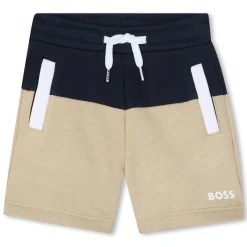 Discount BOSS Short bicolore molletonné BLEU CARGO
