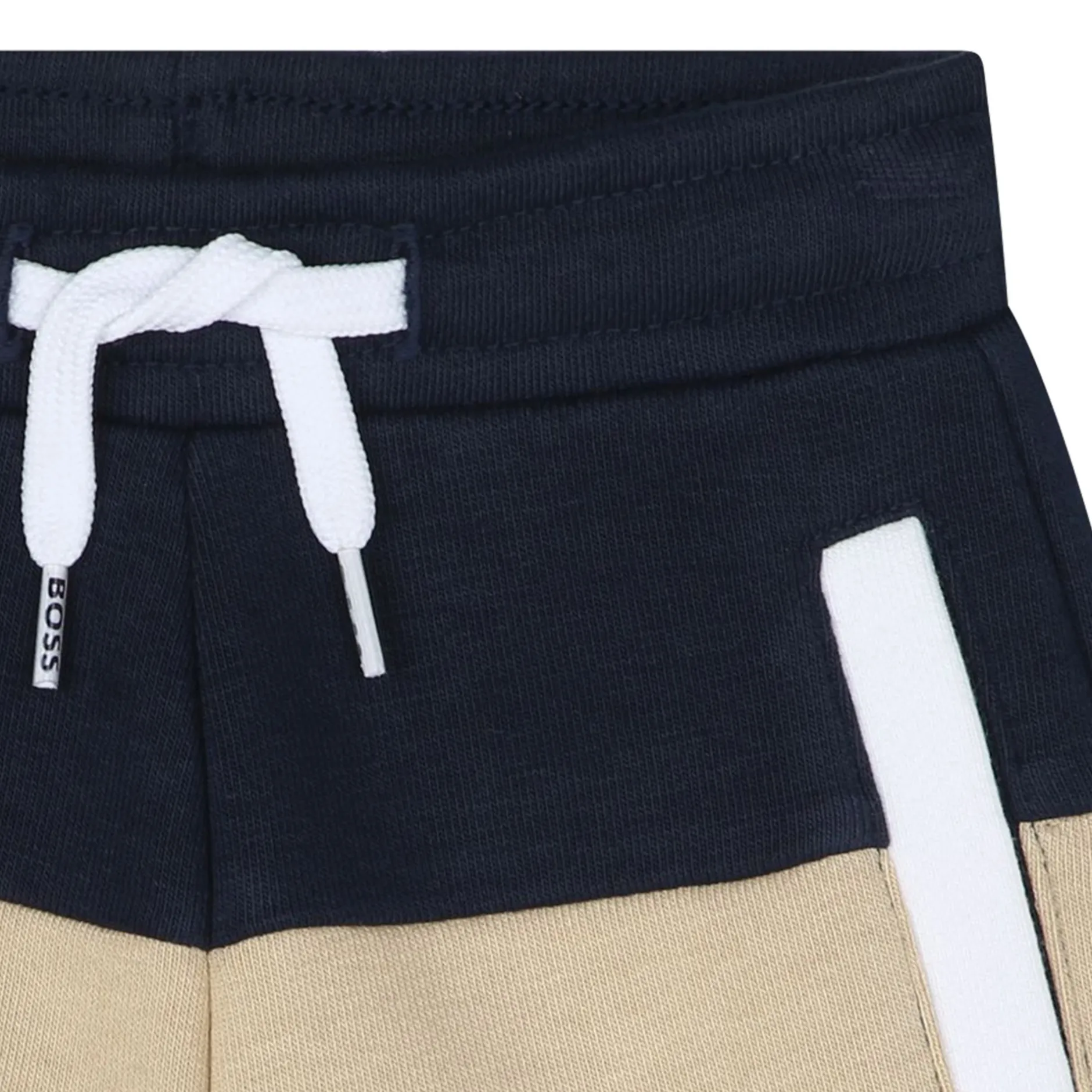 Discount BOSS Short bicolore molletonné BLEU CARGO