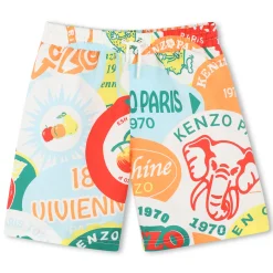 Clearance KENZO KIDS Short de bain imprimé MULTICO