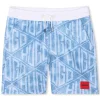 Best HUGO Short de bain imprimé INDIGO BLEU