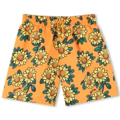 Sale KENZO KIDS Short de bain imprimé intégral ORANGE