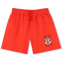Best KENZO KIDS Short de bain imprimé Tigre ROUGE VIF